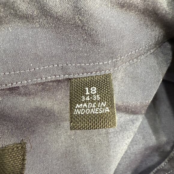 Marc Anthony Button Up Shirt Mens 18 Blue‎ Long Sleeve Slim Fit Business Career - Picture 4 of 11